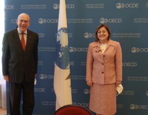 FATMA ŞAHİN OECD GENEL SEKRETERİ ANGEL GURRÍA İLE GÖRÜŞTÜ
