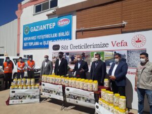 HEM ÜRETİCİYE HEM YOKSULA 10 TON ANTEP PEYNİRİ DESTEĞİ