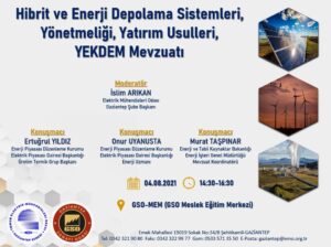 HİBRİT VE ENERJİ DEPOLAMA SİSTEMLERİ KONULU SEMİNER GAZİANTEP’TE GERÇEKLEŞİYOR