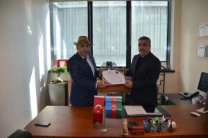 Yiğit’e Azerbaycan’dan Teşekkür Belgesi