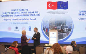 FATMA ŞAHİN:  bizler UNDP ile MADAD Projesi kapsamında, erkenden yola çıkarak önemli sonuçlar elde ettik