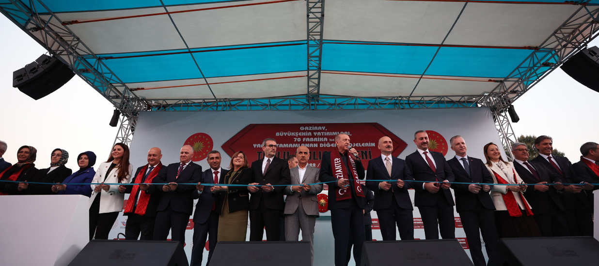 Cumhurbaşkanı Erdoğan, Gaziantep’te toplu açılış törenine katıldı
