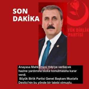 SON DAKİKA:HDP’YE ANAYASA MAHKEMESİNDEN HAZİNE YARDIMINA BLOKE KARARI