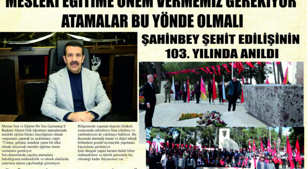 Gaziantep Haber Ajansı Bülteni Çarşamba 29.03.2023 e gazete