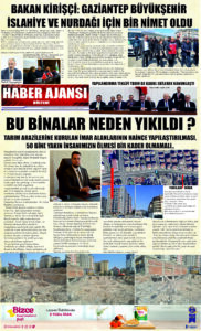 Gaziantep Haber Ajansı Bülteni Cuma 10.03.2023 e gazete