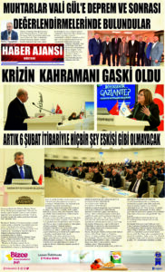 Gaziantep Haber Ajansı Bülteni Cuma 17.03.2023 e gazete