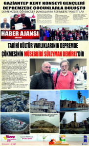 Gaziantep Haber Ajansı Bülteni Pazartesi 13.03.2023 e gazete