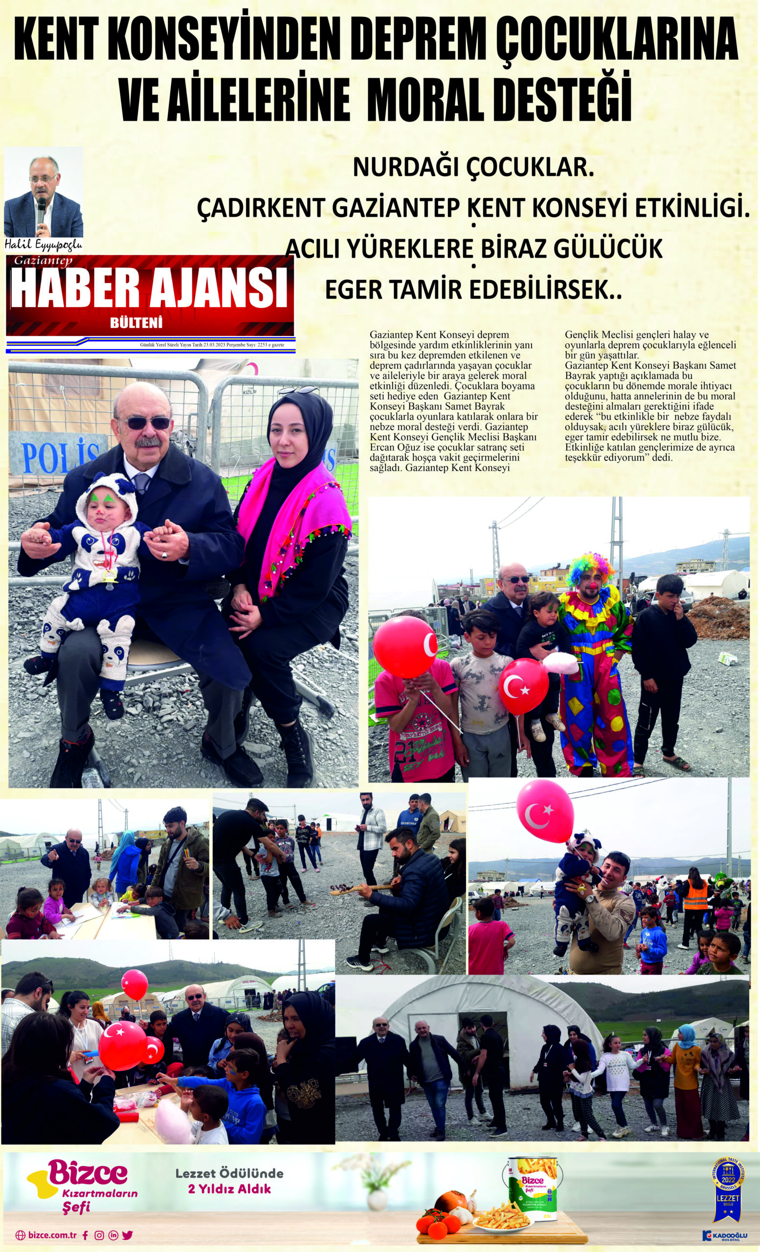 Gaziantep Haber Ajansı Bülteni Perşembe 23.03.2023 e gazete