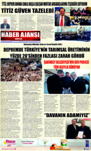 Gaziantep Haber Ajansı Bülteni Cuma 03.04.2023 e gazete