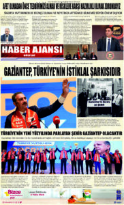 Gaziantep Haber Ajansı Bülteni Cuma 14.04.2023 e gazete