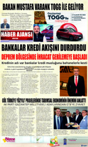 Gaziantep Haber Ajansı Bülteni Çarşamba 03.05.2023 e gazete