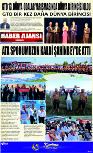 Gaziantep Haber Ajansı Bülteni Pazartesi 26.06.2023 e gazete