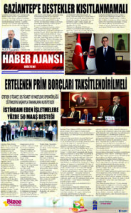 Gaziantep Haber Ajansı Bülteni Cuma 28.07.2023 e gazete