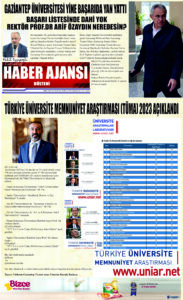 Gaziantep Haber Ajansı Bülteni Cumartesi 22.07.2023 e gazete