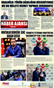 Gaziantep Haber Ajansı Bülteni Çarşamba 02.08.2023 e gazete
