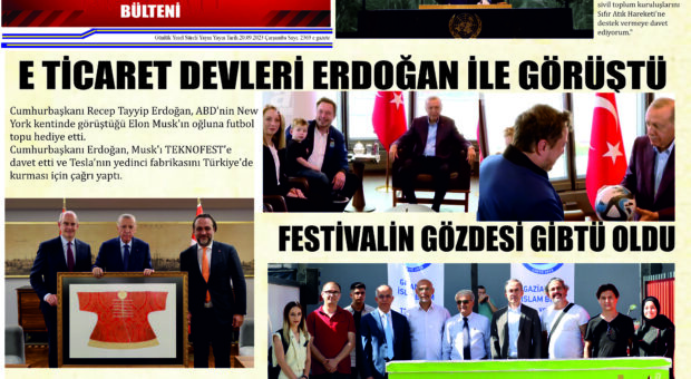 Gaziantep Haber Ajansı Bülteni Çarşamba 20.09.2023 e gazete