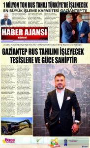 Gaziantep Haber Ajansı Bülteni Cuma 01.09.2023 e gazete