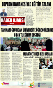 Gaziantep Haber Ajansı Bülteni Pazartesi 11.09.2023 e gazete