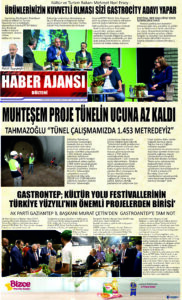 Gaziantep Haber Ajansı Bülteni Pazartesi 18.09.2023 e gazete