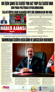 Gaziantep Haber Ajansı Bülteni Perşembe 21.09.2023 e gazete