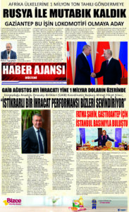 Gaziantep Haber Ajansı Bülteni Salı 05.09.2023 e gazete