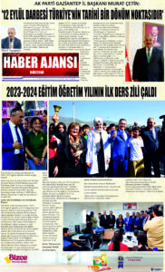 Gaziantep Haber Ajansı Bülteni Salı 12.09.2023 e gazete