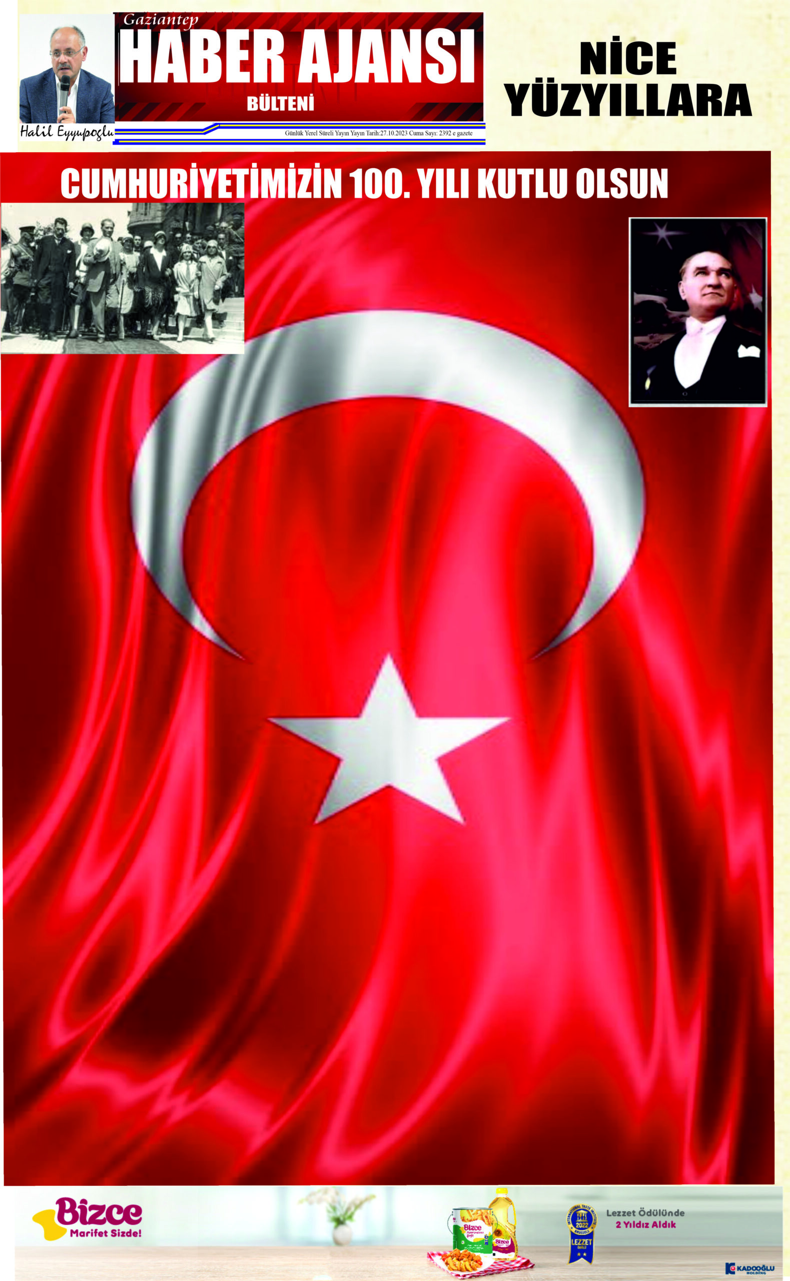 Gaziantep Haber Ajansı Bülteni Cuma 27.10.2023 e gazete
