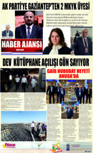 Gaziantep Haber Ajansı Bülteni Pazartesi 09.10.2023 e gazete