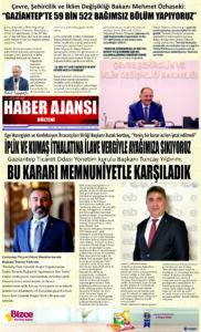 Gaziantep Haber Ajansı Bülteni Perşembe 19.10.2023 e gazete
