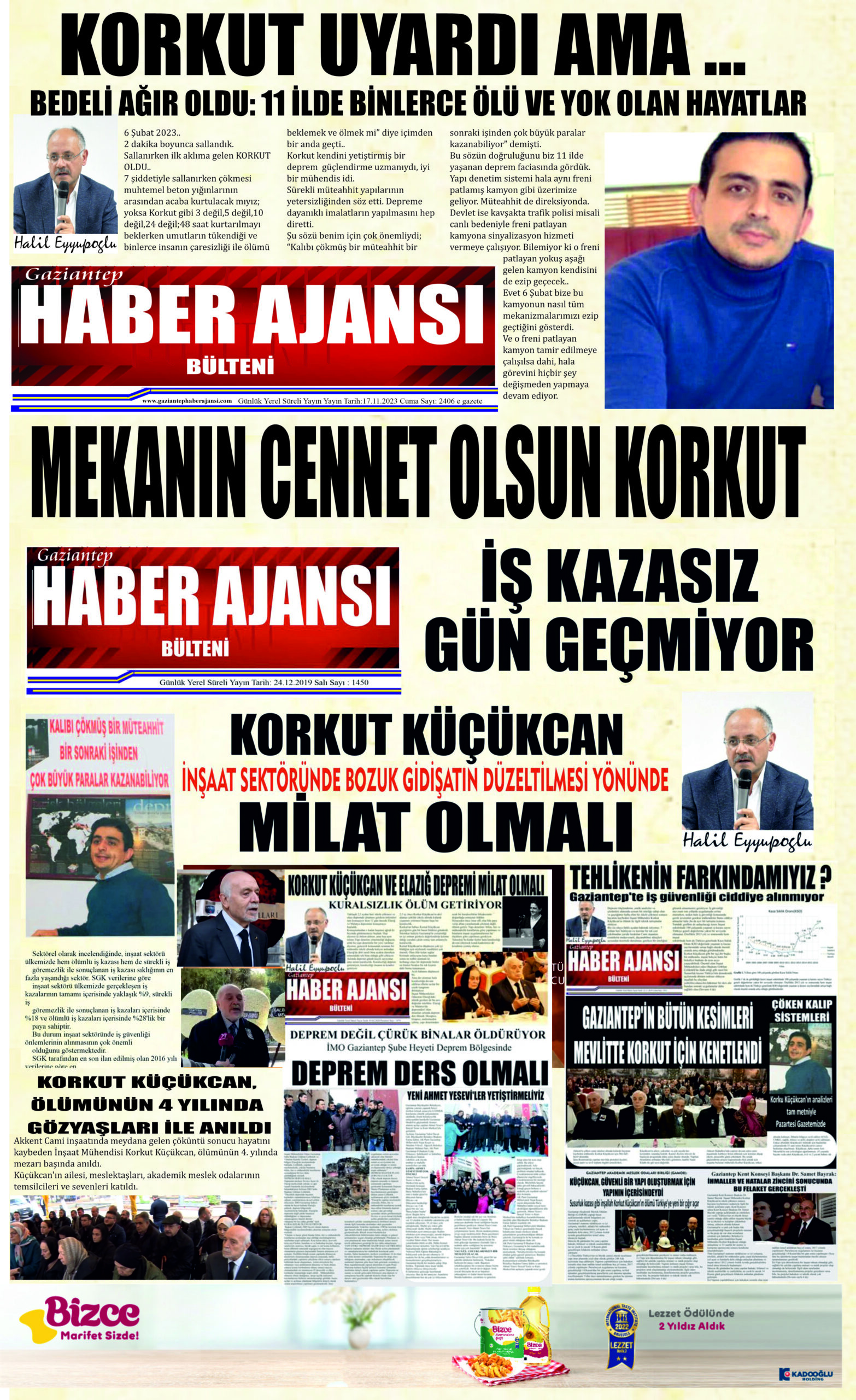 Gaziantep Haber Ajansı Bülteni Cuma 17.11.2023 e gazete