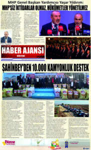 Gaziantep Haber Ajansı Bülteni Pazartesi 06.11.2023 e gazete