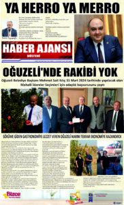 Gaziantep Haber Ajansı Bülteni Perşembe 16.11.2023 e gazete