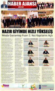 Gaziantep Haber Ajansı Bülteni Çarşamba 20.12.2023 e gazete