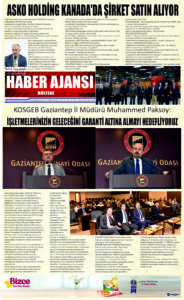 Gaziantep Haber Ajansı Bülteni Cuma 22.12.2023 e gazete