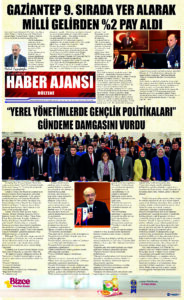 Gaziantep Haber Ajansı Bülteni Perşembe 29.12.2023 e gazete