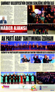 Gaziantep Haber Ajansı Bülteni Pazartesi 29.01.2024 e gazete