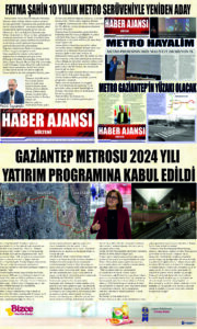 Gaziantep Haber Ajansı Bülteni Perşembe 18.01.2024 e gazete