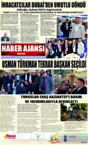 Gaziantep Haber Ajansı Bülteni Pazartesi 26.02.2024 e gazete