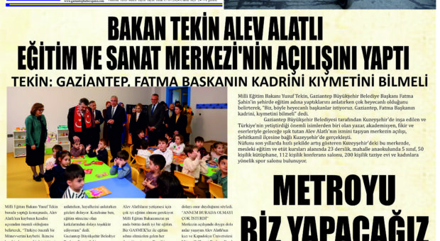 Gaziantep Haber Ajansı Bülteni Cuma 15.03.2024 e gazete