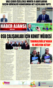 Gaziantep Haber Ajansı Bülteni Cuma 29.03.2024 e gazete