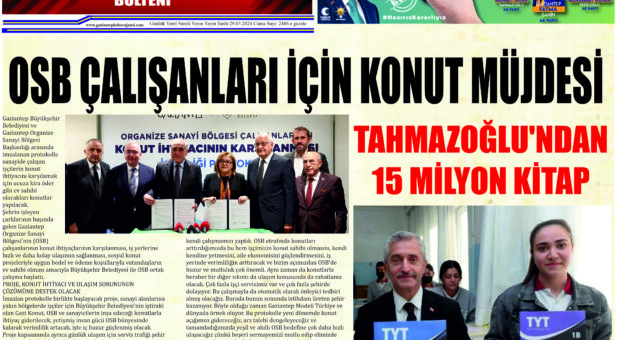Gaziantep Haber Ajansı Bülteni Cuma 29.03.2024 e gazete