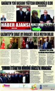 Gaziantep Haber Ajansı Bülteni Salı 05.03.2024 e gazete