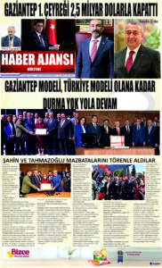 Gaziantep Haber Ajansı Bülteni Cuma 05.04.2024 e gazete