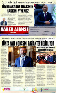 Gaziantep Haber Ajansı Bülteni Perşembe 25.04.2024 e gazete