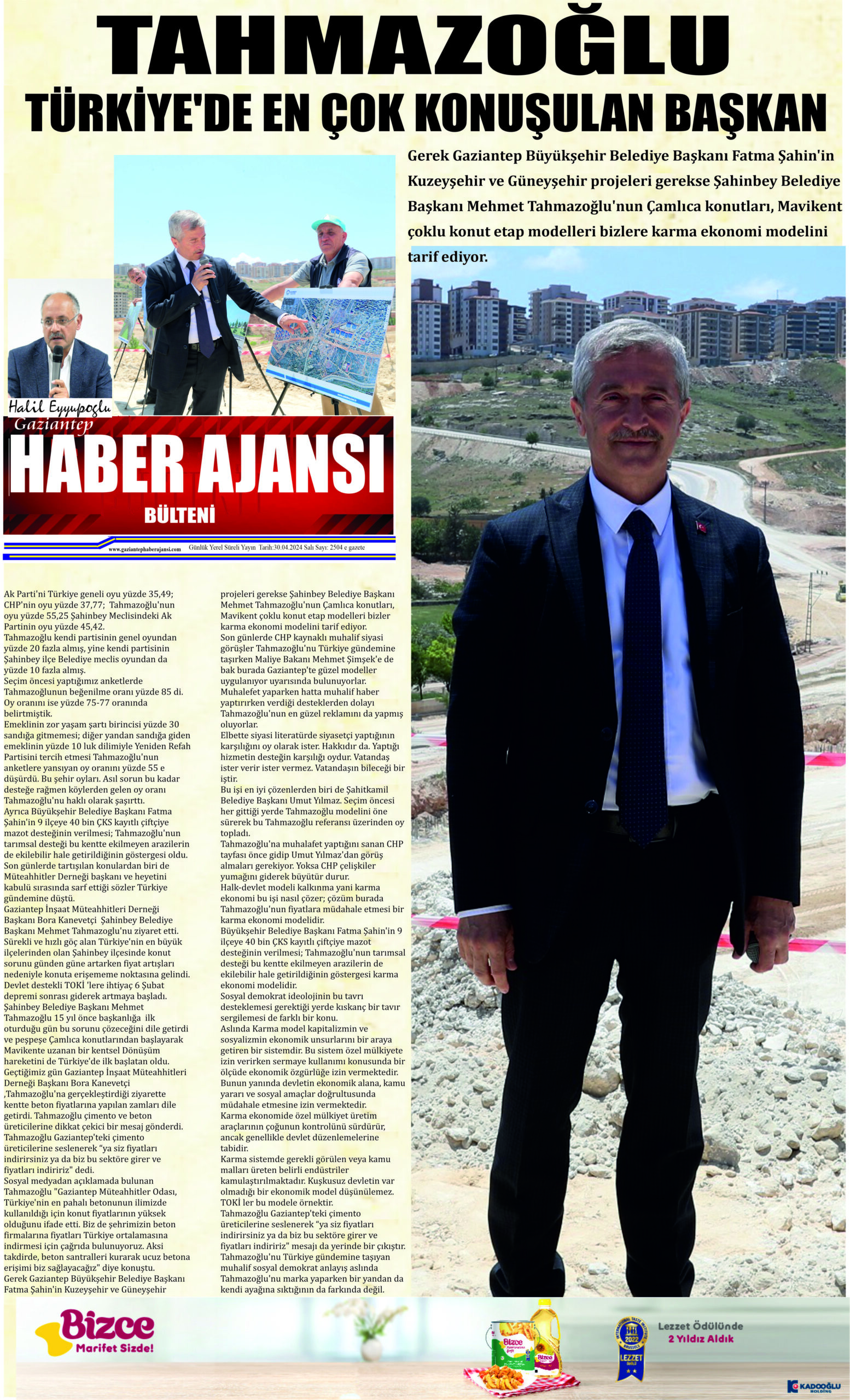 Gaziantep Haber Ajansı Bülteni Salı 30.04.2024 e gazete