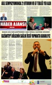 Gaziantep Haber Ajansı Bülteni Pazartesi 13.05.2024 e gazete