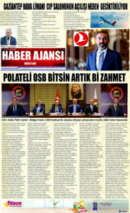 Gaziantep Haber Ajansı Bülteni Perşembe 23.05.2024 e gazete