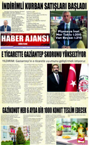 Gaziantep Haber Ajansı Bülteni Çarşamba 12.06.2024 e gazete