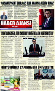 Gaziantep Haber Ajansı Bülteni Perşembe 26.12.2024 e gazete