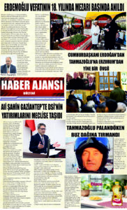 Gaziantep Haber Ajansı Bülteni Salı 17.12.2024 e gazete